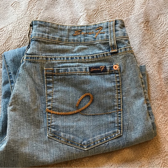 NWOT Seven 7 bootcut stretch light blue jeans Size 32 x 28 - Picture 2 of 10